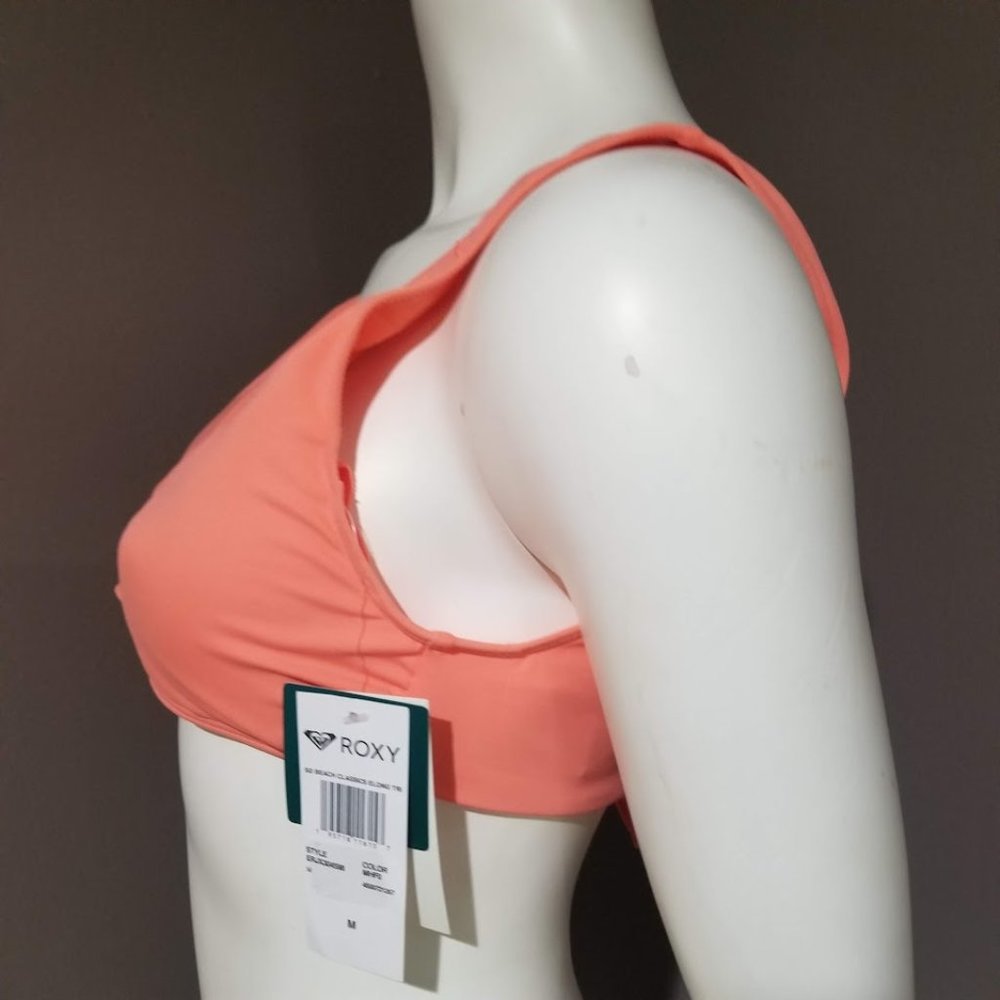 Roxy  Beach Classics Elongated Bikini Top Fusion Coral Size Medium - Picture 3 of 9